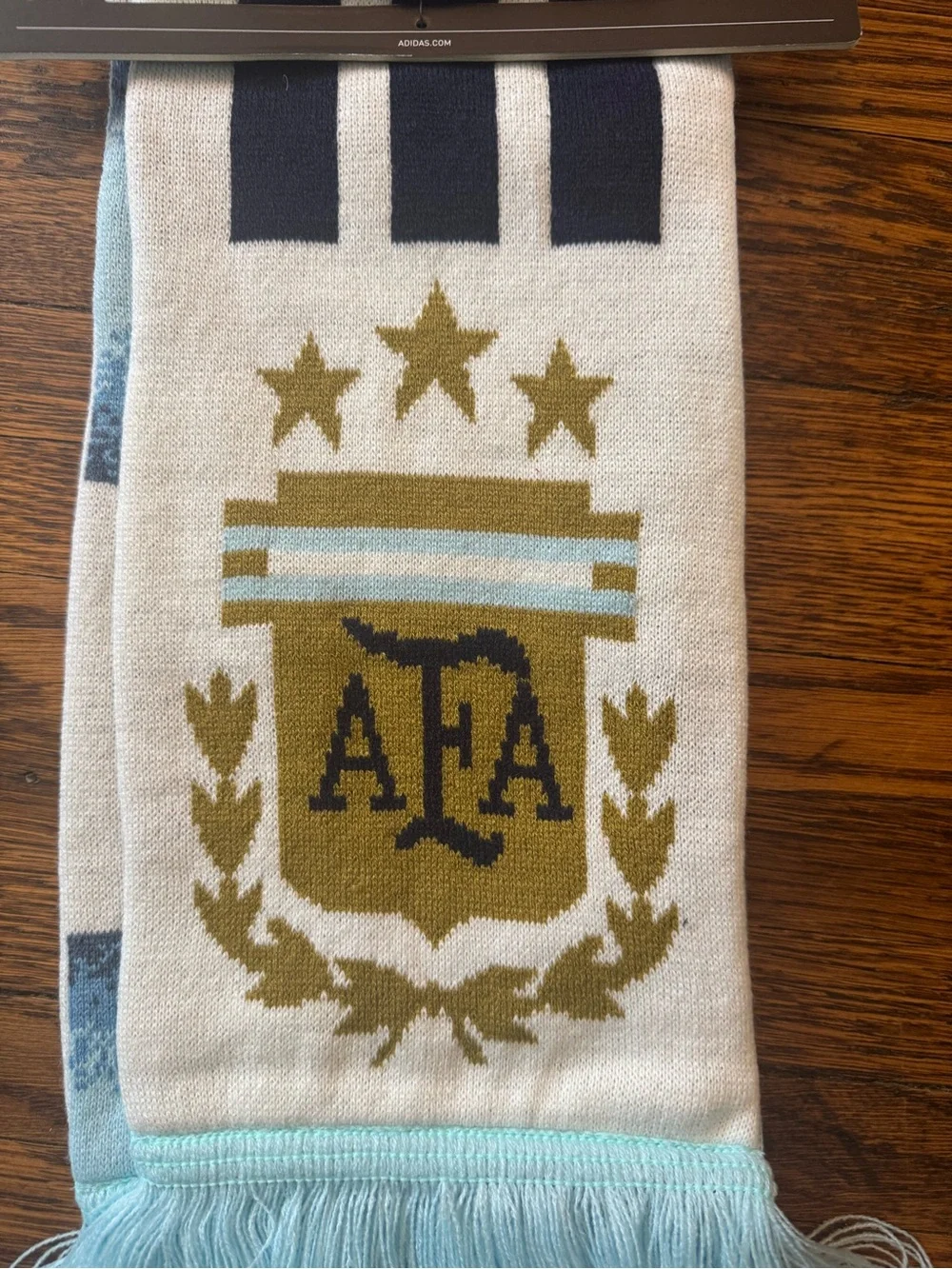 ARGENTINA 26 SCARF AFA Light Blue, White and Navy Crest Scarf Towel (NWT)